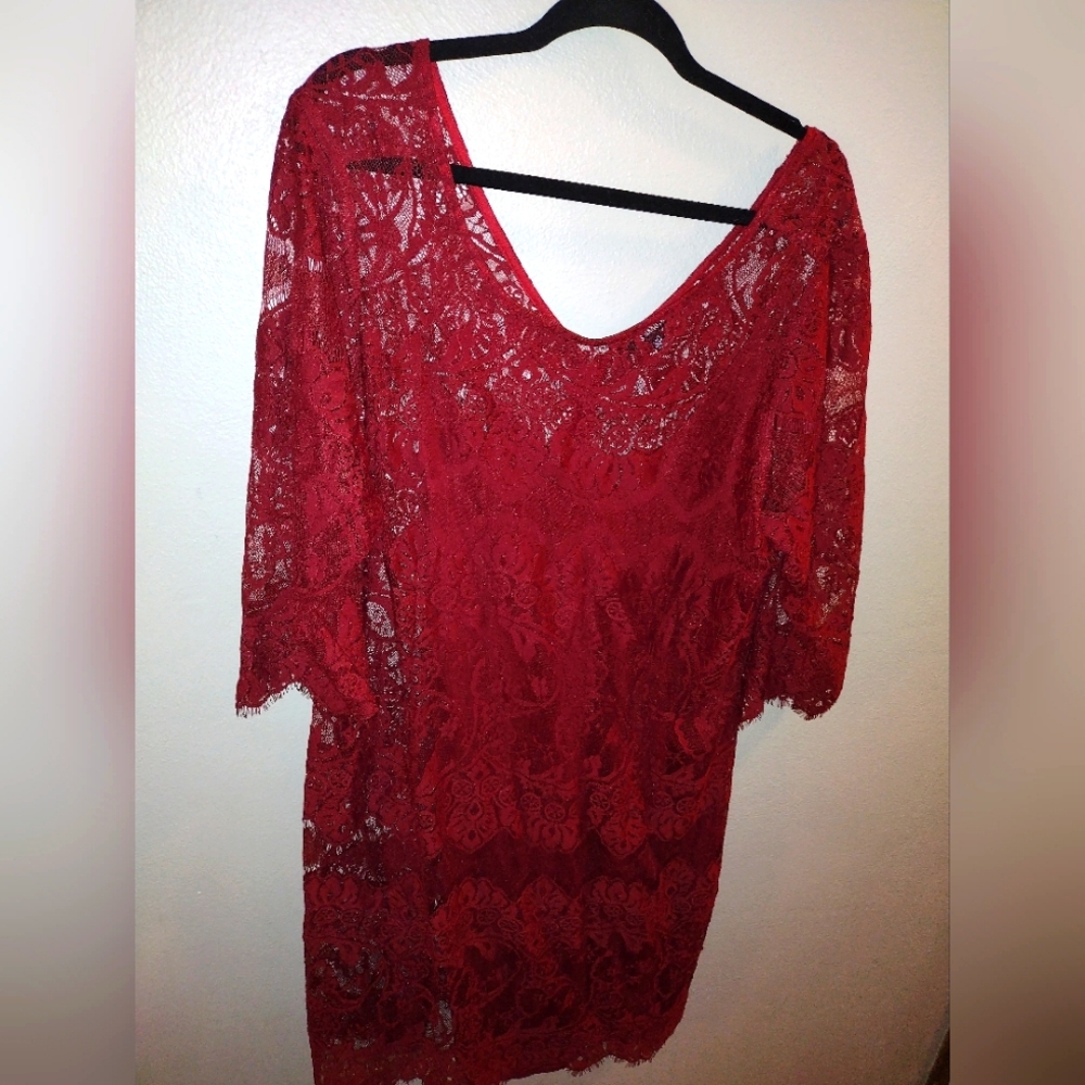 BB Dakota Red Lace Dress Size 20